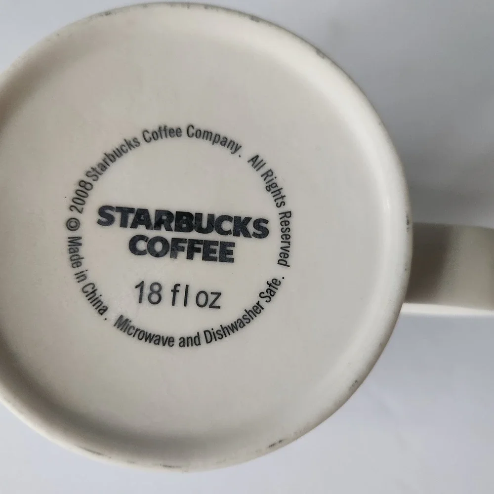 Starbucks Washington DC Mug 2008 Metropolitan Profile Blue White 18oz City Serie